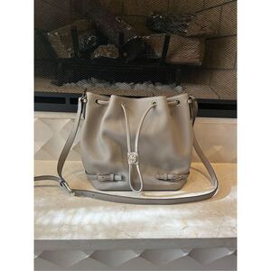Tory Burch Grey Leather Shoulder Bag